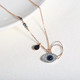 SWAROVSKI 施华洛世奇 DUO EVIL EYE 玫瑰金色恶魔之眼项链 5172560