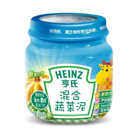 【苏宁专供】Heinz亨氏混合蔬菜泥113g