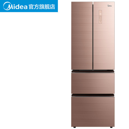 美的(Midea)冰箱对开门冰箱多门风冷无霜智能变频家用BCD-325WTGPM(Q)安第斯玫瑰金