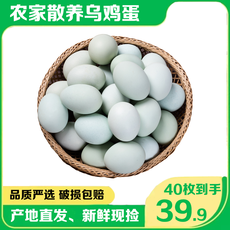  【40枚券后39.9元】 邮乡甜 农家散养乌鸡蛋散养绿壳乌鸡蛋
