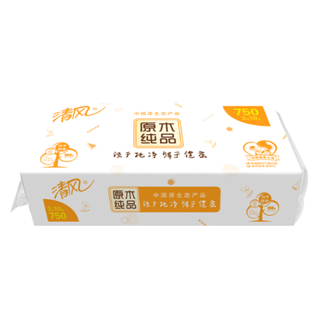 清风 清风原木无芯卷纸3层75g30卷