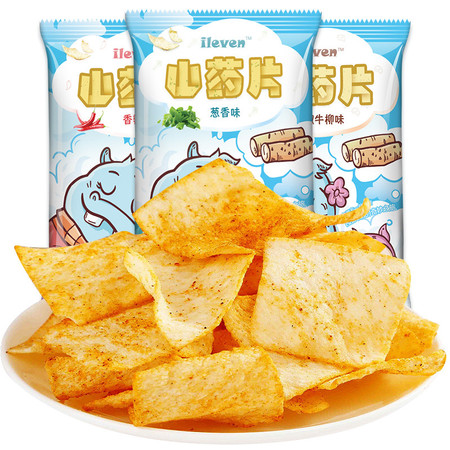 ileven 薯片60g*3袋 酥脆可口 休闲童年零食小吃 多种口味图片