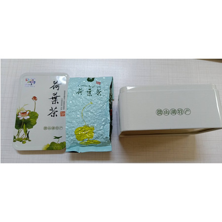 微山湖正宗荷叶茶100g/盒（扁铁盒）图片