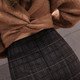 【2020秋冬新款】韩版高腰修身女格子毛呢时尚简约半身裙A字包臀短裙