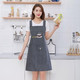 纯棉防水围裙背带厨房家用厨房女时尚女工作服务员美甲奶茶店印字