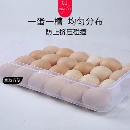 装蛋盒冰箱鸡蛋收纳盒蛋托食品保鲜盒收纳盒带盖放鸡蛋盒冰箱盒