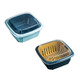 双层沥水保鲜盒冰箱多功能家用厨房蔬菜水果沥水篮塑料洗菜盆带盖