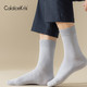 CaldiceKris(中国CK)6双男士商务中筒袜CK-FSWZ001 纯色棉质中筒防臭袜