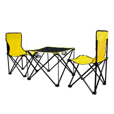 何大屋 悠闲时光折叠桌椅4件套HDW1507