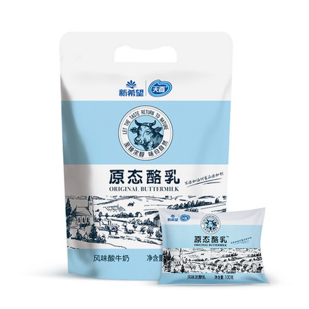 新希望（new hope） 天香巴氏袋原态酪乳风味发酵乳100g*10*3图片