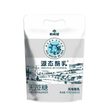 新希望（new hope） 天香巴氏袋无蔗糖原态酪乳风味酸乳100g*10*3图片