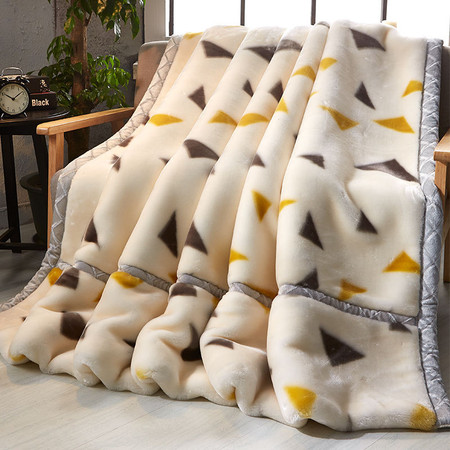 【名莎家纺】冬季加厚双层拉舍尔毛毯单双人毯子保暖床单被子盖毯