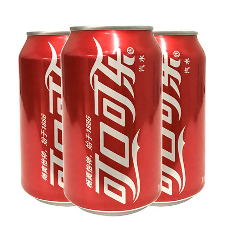 可口可乐罐装330ml/罐碳酸饮料好喝的图片