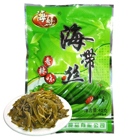 海婷即食海带丝40g20袋【两份赠10袋本品】香辣海带丝下饭菜咸菜