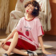 夏季睡衣女夏纯棉短袖短裤甜美可爱卡通韩版家居服套装两件套
