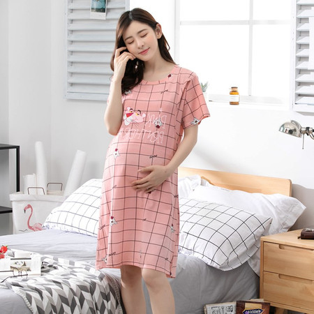 夏天哺乳睡裙连衣裙2020夏季新款外出孕妇睡裙可哺乳期月子服