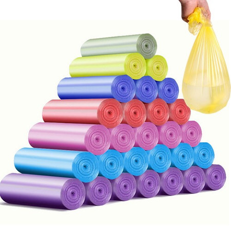 【优品】点断式彩色垃圾袋家庭清洁加厚一次性塑料袋子图片