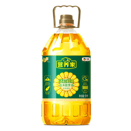 福临门/FULINMEN 非转基因活粒鲜胚 玉米胚芽油5L图片