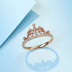 佐卡伊 一生的公主 18k玫瑰金皇冠钻石戒指