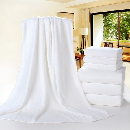 酒店浴巾宾馆专用大毛巾白色吸水柔软成人男女家用批发美容院浴巾图片