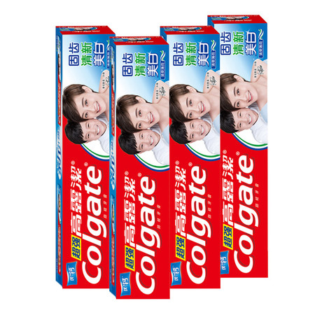 高露洁/Colgate 超强高钙牙膏/草本牙膏/防蛀美白140g四支装图片