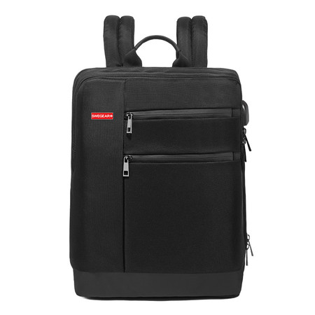 SWEGEAR+ 简约商务背包双肩包学生书包笔记本电脑包USB充电背包BP5308