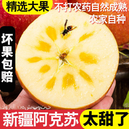 【品质农货】新疆阿克苏冰糖心苹果5-10斤装新鲜红富士丑苹果当季水果批发包邮