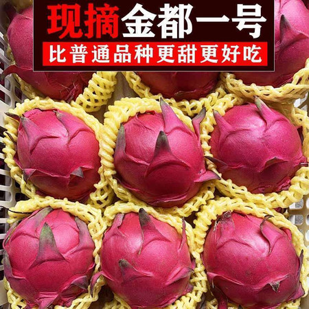 【低价疯抢-超值】海南金都一号红心火龙果红肉应季时令水果整箱批发非越南白心图片
