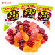  韩国进口食品好丽友QQ软糖100gx3袋儿童混合水果糖幼儿园分享零食小吃