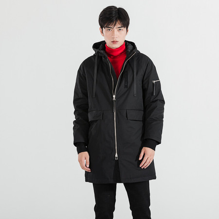 JOOPIHOME 乔普羽绒服男士中长款韩版冬季外套加厚连帽保暖外套图片