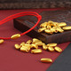 中国黄金 鼠年有米 黄金手链生肖鼠足金转运珠大米红绳手链新年情人节礼物送女友约0.15-0.2g