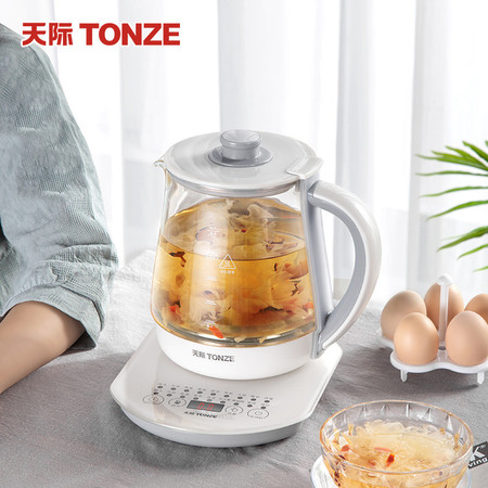 天际/TONZE 养生壶1.8L 多功能花茶壶高硼硅玻璃水壶BJH-W180P