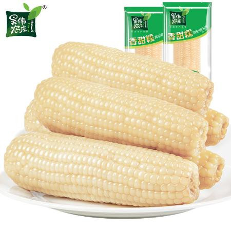 昊伟农庄东北玉米糯玉米新鲜黑龙江粘玉米棒真空即食黏苞米甜玉米图片