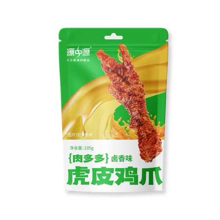 源中源 肉多多虎皮凤爪卤香味*1袋+麻辣味*1袋