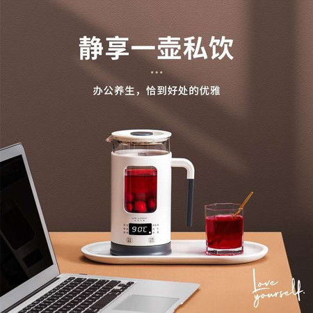 生活元素（LIFE ELEMENT）养生壶迷你养生杯全自动加热煮茶器加厚玻璃办公室多功能烧水壶图片