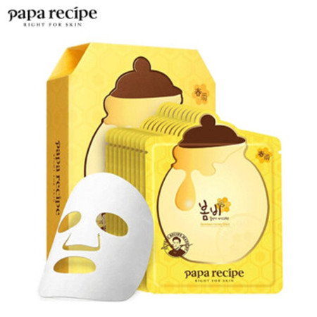 韩国新版papa recipe春雨蜂蜜面膜10片 蜂胶保湿补水敏感肌可用 10片图片