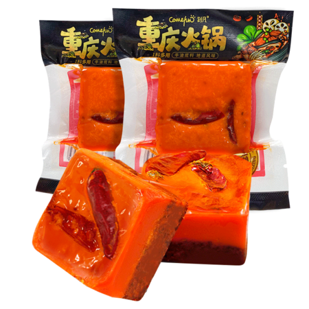 刻凡 【券后19.9元】【50g*10块】重庆牛油火锅底料老火锅麻辣烫香锅麻辣调料炒料