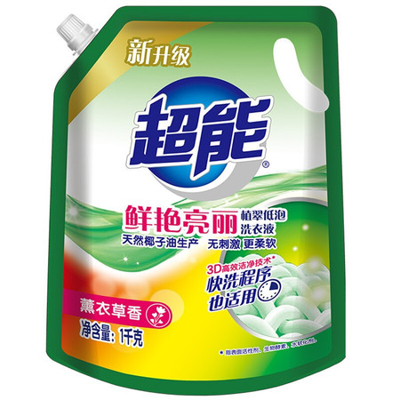 【超能】植翠洗衣液（鲜艳亮丽）1kg图片