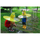 雨衣 小黄鸭飞碟伞雨帽 儿童斗篷式无骨透明防水雨披