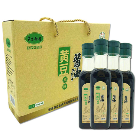 苏合秾园 黄豆酱油 280ml*4瓶图片