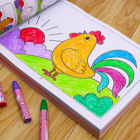 幼儿童小手涂色书3到6岁宝宝学画画本宝宝涂色书涂鸦本填色绘画本