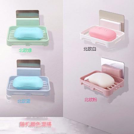 免打孔卫生间肥皂盒香皂架创意吸盘香皂盒壁挂式肥皂架浴室沥水盒