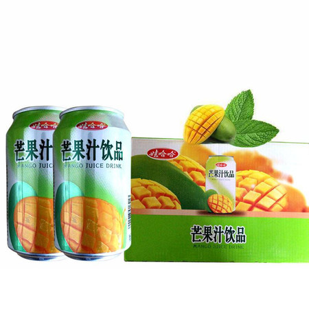 娃哈哈 奇异芒果汁330ml*24瓶整箱 益生菌发酵果汁