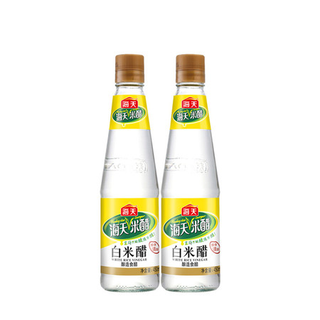 海天白米醋450ml/瓶*2 酿造米醋炒菜凉拌调料图片