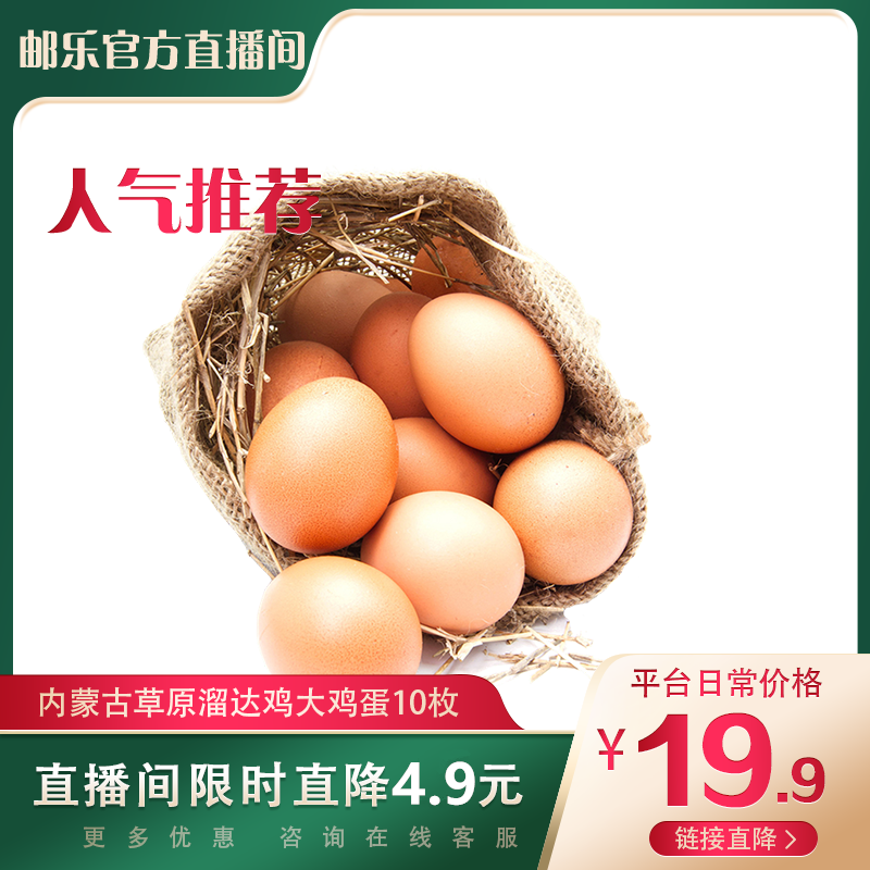 【邮乐官方直播间】券后15元 内蒙古草原土鸡蛋10枚  草原溜达大鸡蛋