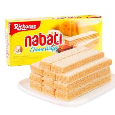 【进口小吃】丽芝士nabati纳宝帝奶酪威化饼干休闲零食品小吃整箱批发