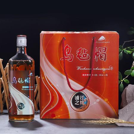 480ml乌毡帽绍兴工艺黄酒浦江之缘2瓶装[D]图片