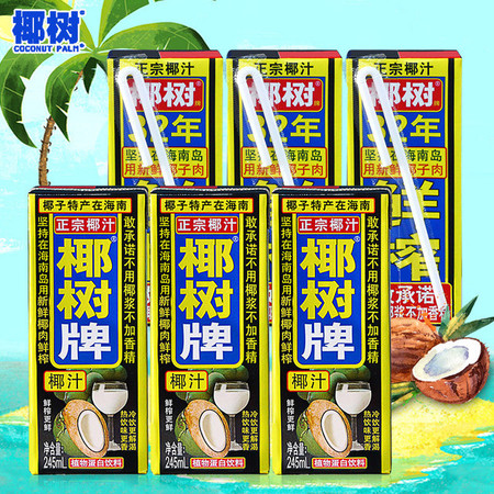 海南特产 椰树牌椰子汁植物蛋白饮料椰汁婚宴椰奶饮品图片