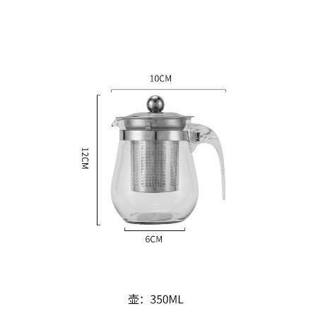 加厚耐高温泡茶壶茶杯不锈钢过滤茶壶玻璃茶具套装ZZX
