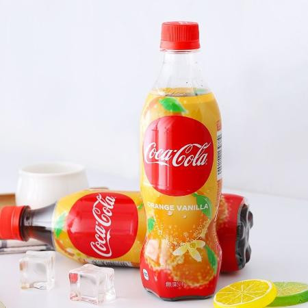 日本进口可口.可乐CocaCola夏季限定香草橘子味可乐碳酸饮料3瓶装图片